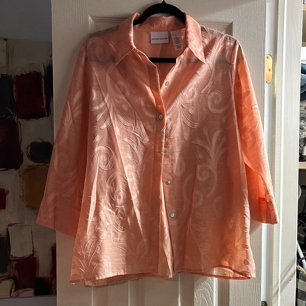 Alfred Dunner Coral Textured Blouse